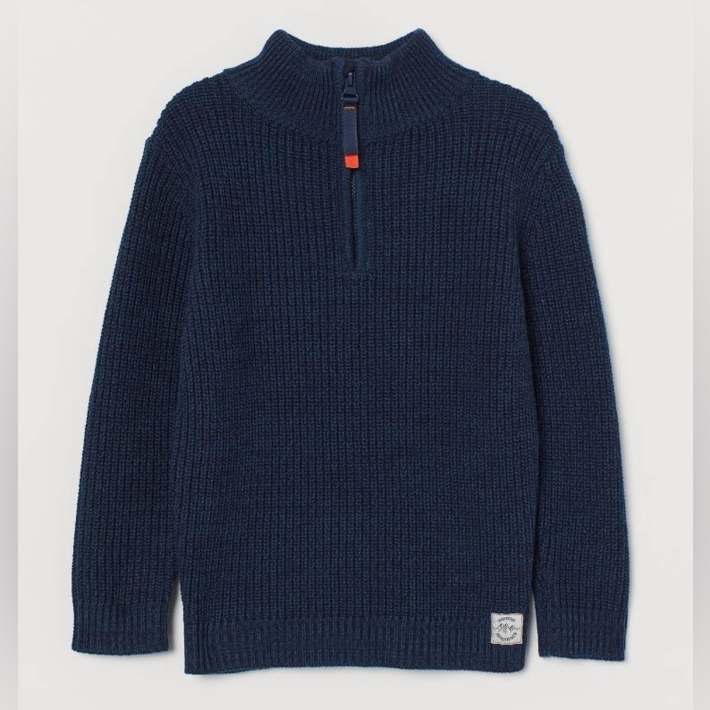 NWT Boys Ribbed Sweater in Dark Blue